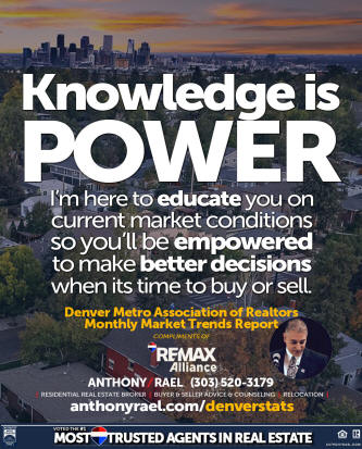 Knowledge is Power. Denver Colorado REMAX Agent Anthony Rael will help educate you on current real estate market conditions so you can make better decisions. Just Call Ants - #dmarstats